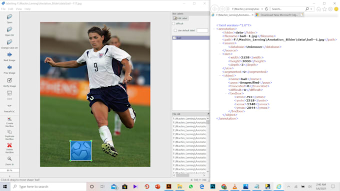 image annotation, data labeling, bounding box, text tagging for ml, ai model