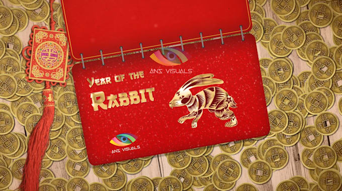 create happy chinese new year of the dragon 2024 greetings video