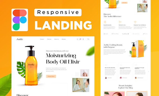 design a modern landing page UI in figma