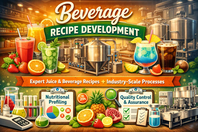 develop juice, smoothies and other beverage recipes