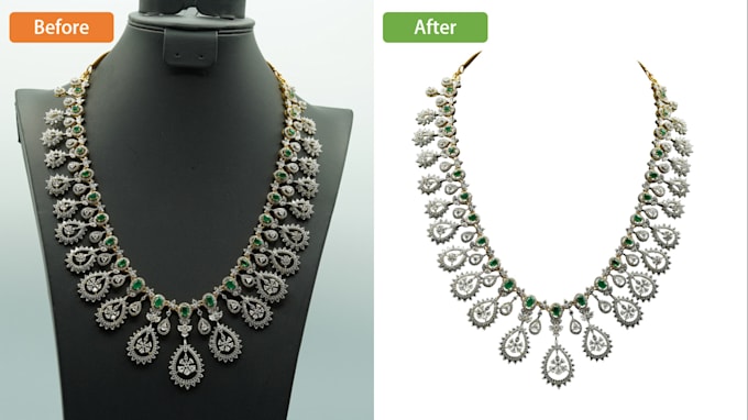 professionally remove background from any jewelry image