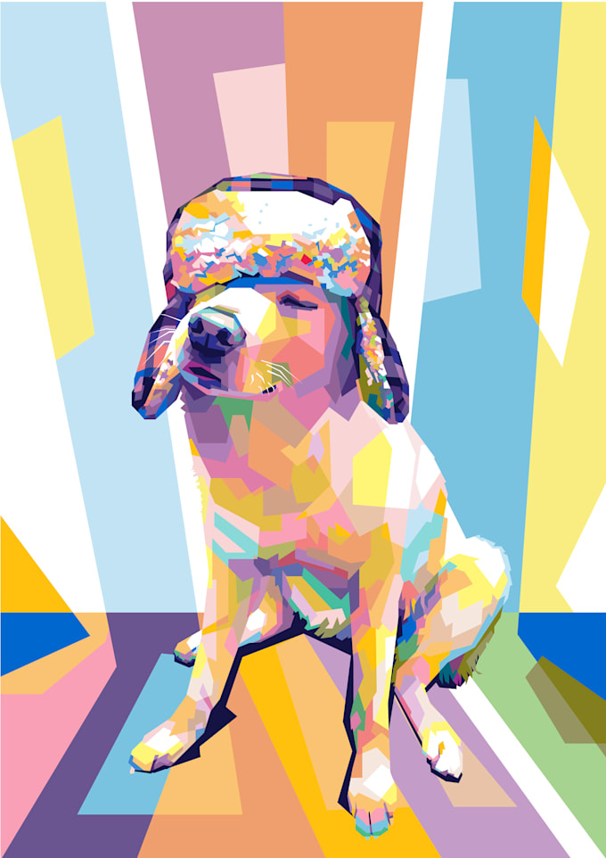 draw pop art portrait wpap pet for your dog cat or any animal