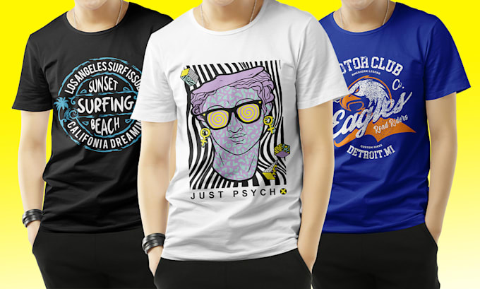 do unique and eye catching t shirt graphics