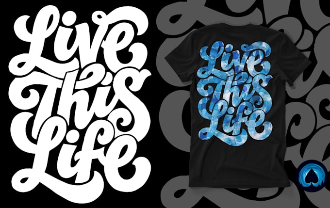 create a professional eye catching typography t shirt