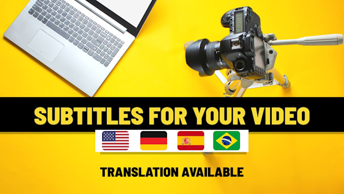 create subtitles in english, spanish, portuguese or german