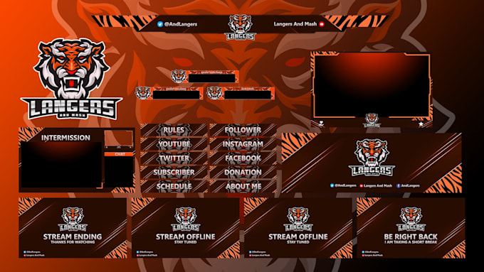 design twitch overlays and logo for your stream