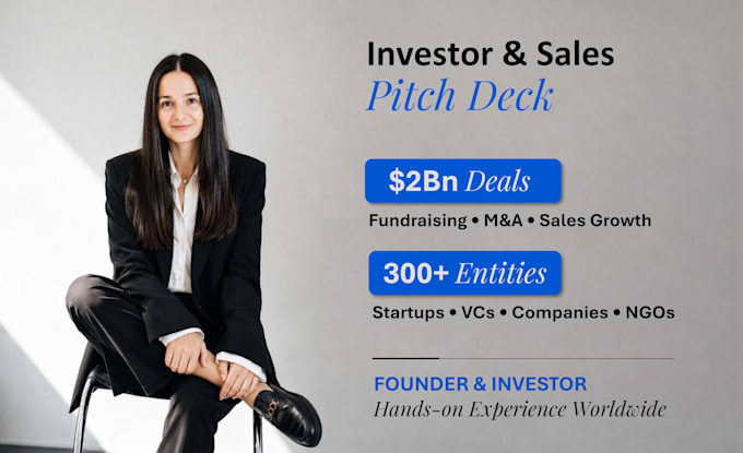 write and design premium investor ready pitch deck presentation