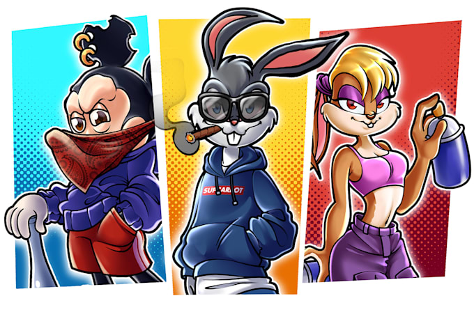 cartoon mascot logo, character design, illustration
