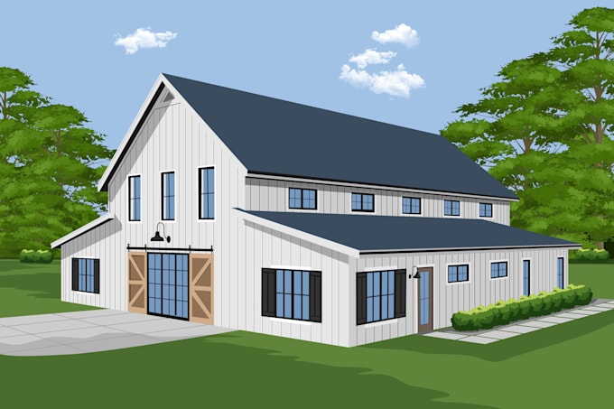 turns a portrait of your house in vector