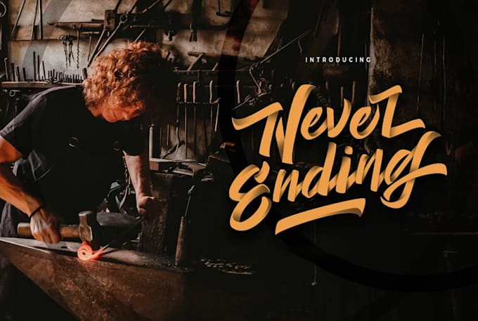 design modern brush lettering logo for you