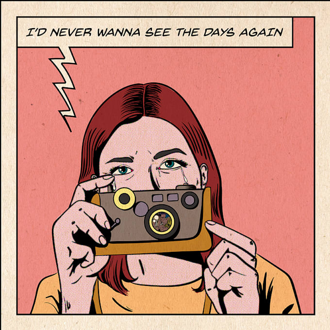 draw custom vintage, pop art, and retro comic illustration