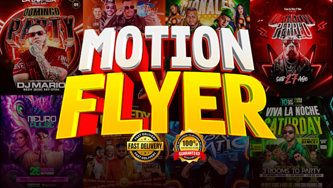 design animated motion flyer for dj, party, event or club