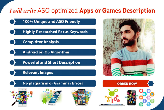 Hire a freelancer to write aso optimized descriptions for your apps or games