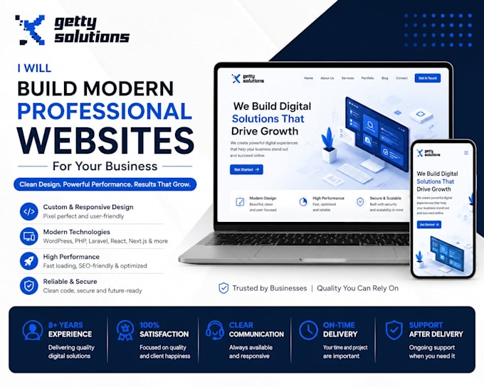 build a modern professional website for your business