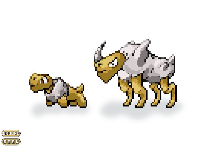 create fakemon and pokémon inspired sprites in pixel art