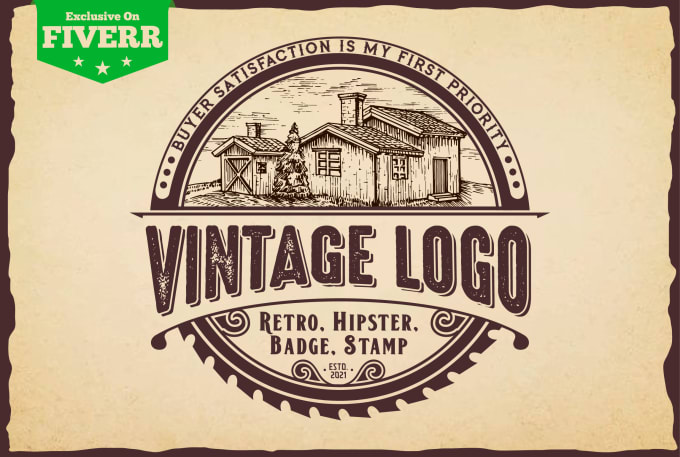 Design Retro Vintage Stamp Badge Hipster Logo