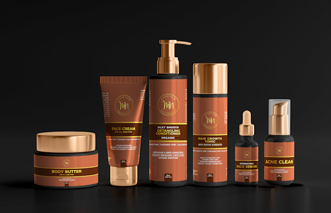 create luxury cosmetic product packaging label
