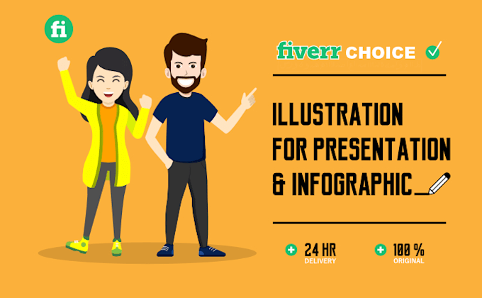 draw character and illustration for presentation or infographic