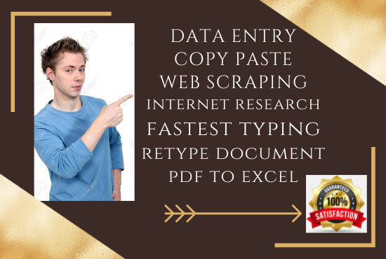 do data entry job, manual typing work