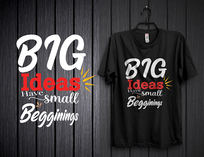 create a unique typographic tshirt design
