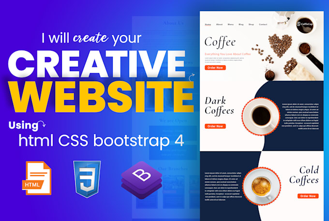 Design modern responsive website using html css boostarp by Usma_shan ...