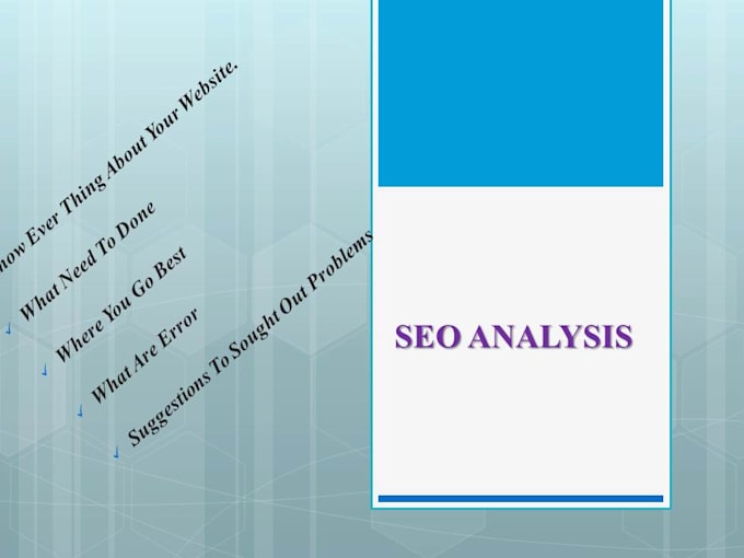 provide detail SEO website report