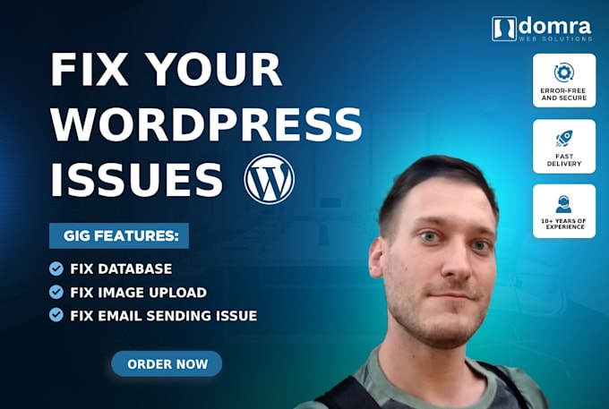 fix your wordpress errors, issues  or problems