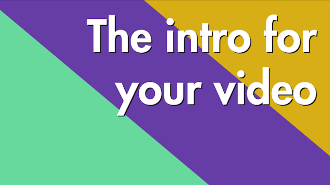 create an intro that you can edit for your youtube videos