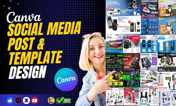 get editable social media posts ads using canva
