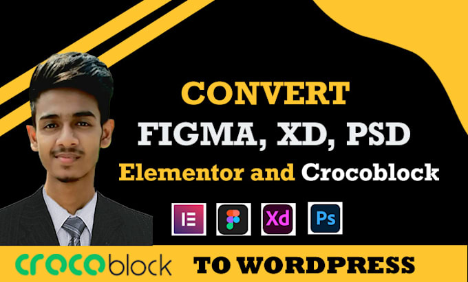 convert wix xd figma to elementor, figma to wordpress