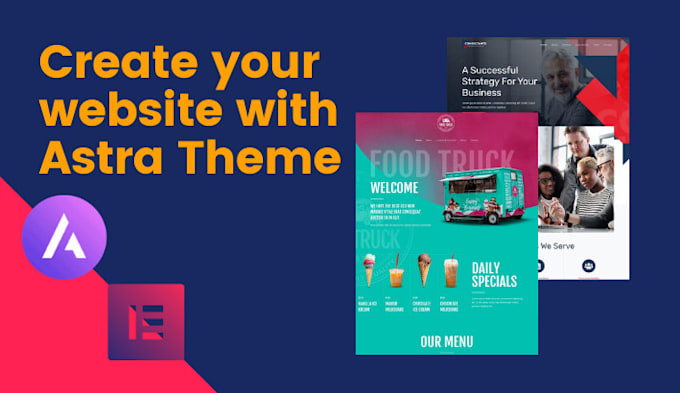 install astra theme, import demo, and customize