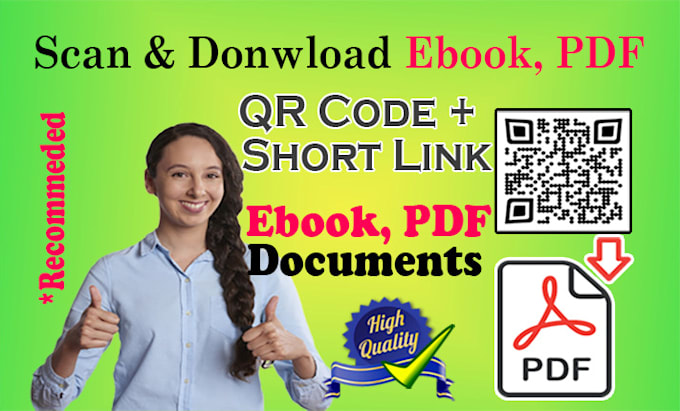 Create Scan And Download Qr Code And Short Link For Ebook , Pdf.