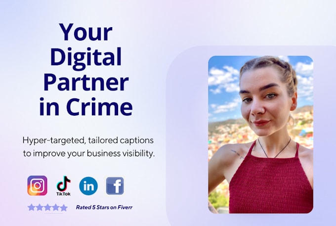Write engaging captions for your social media channels by Akasha93 | Fiverr