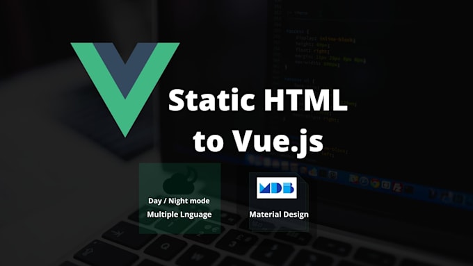 design frontend your HTML static web to vue js spa web app