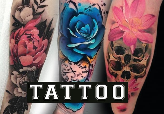 create eye catching floral tattoo design