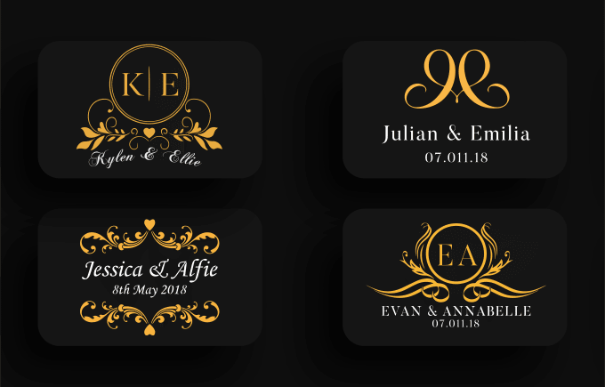 design modern and luxury wedding logo or monogram