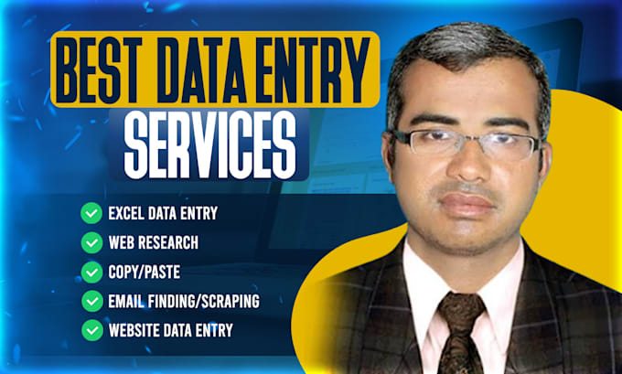 do excel data entry, web research, typing and copy paste job