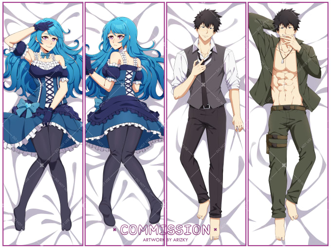 Draw a dakimakura illustration by Arizky29 Fiverr