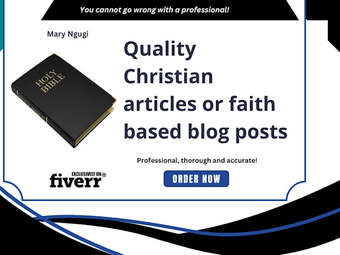write quality christian articles or faith based blog posts