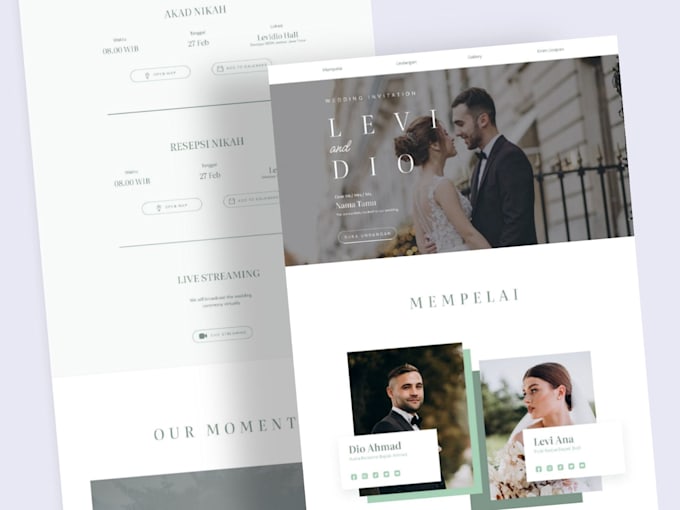 design elegant and romantic wedding invitations website