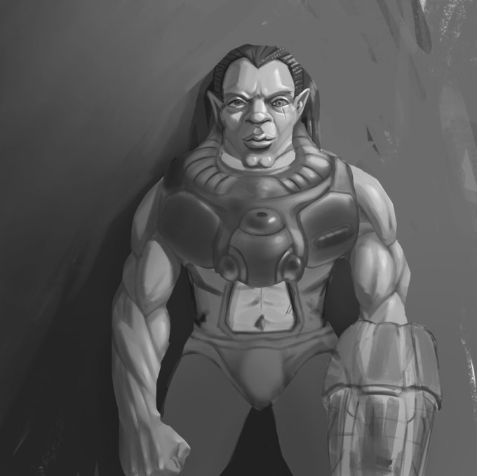 Draw monotone action characters by Lungjai Fiverr