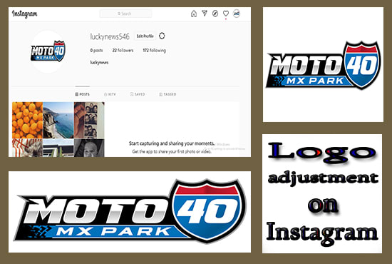 resize and adjust logo or image for instagram profile