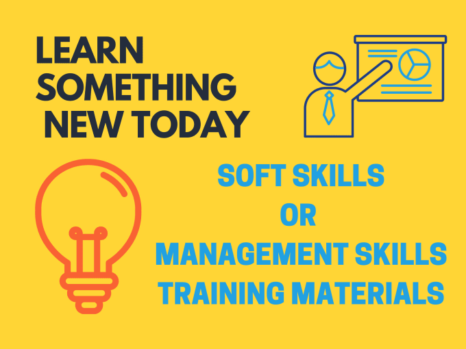 I will send you training materials in ppt format for soft skills or management skills