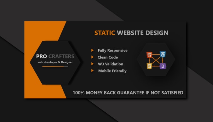 Design and develop static website using html, css, and bootstrap by Pro ...