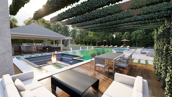 design modern contemporary landscape for garden, backyard, front yard precisely