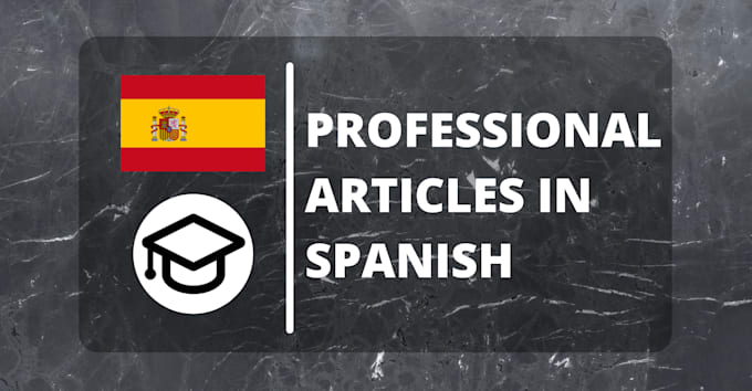 write articles in spanish