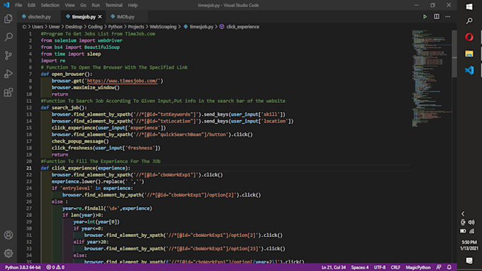 do python scripting, code, automation tasks, web scraping