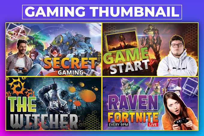 design youtube gaming thumbnail