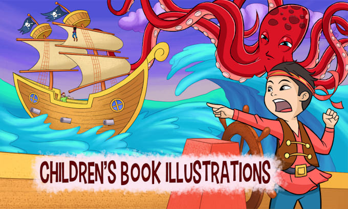 create vibrant childrens book illustrations and book covers