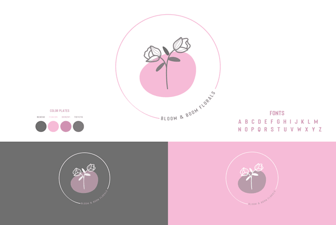 do botanical hand drawn custom boho feminine logo
